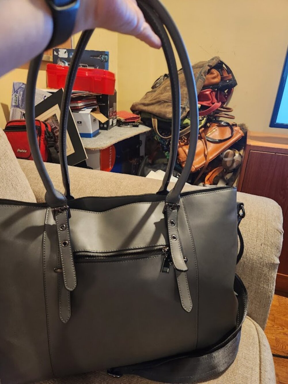 gray computer bag - Picture 4 of 4